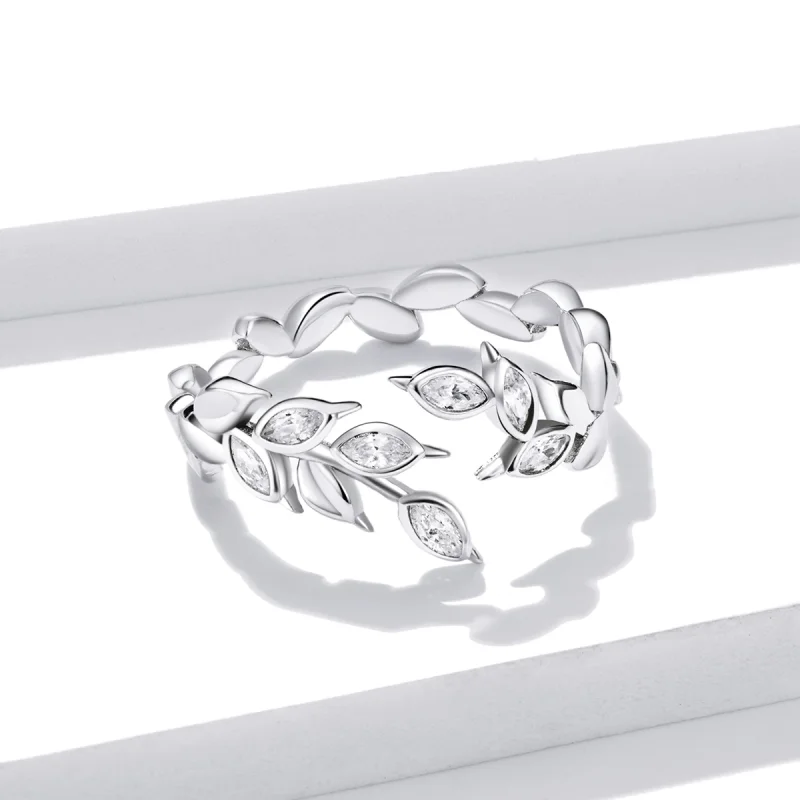 (afbeelding voor) Pandora Style Glanzende Tarwe Spike Open Ring - BSR135 - Bekijken 3