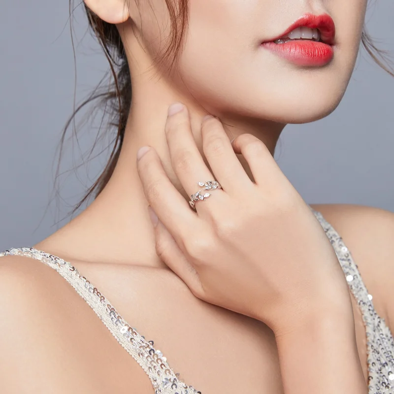 (afbeelding voor) Pandora Style Glanzende Tarwe Spike Open Ring - BSR135 - Bekijken 6