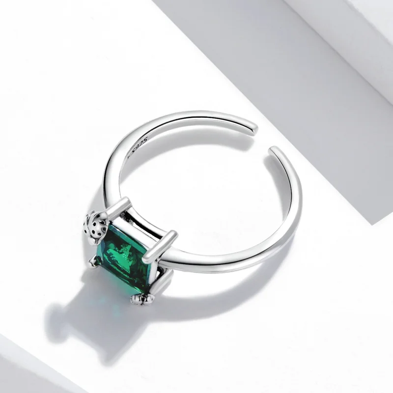 (afbeelding voor) Pandora Style Groen Zirkonium Open Ring - SCR754 - Bekijken 3