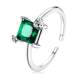 (afbeelding voor) Pandora Style Groen Zirkonium Open Ring - SCR754