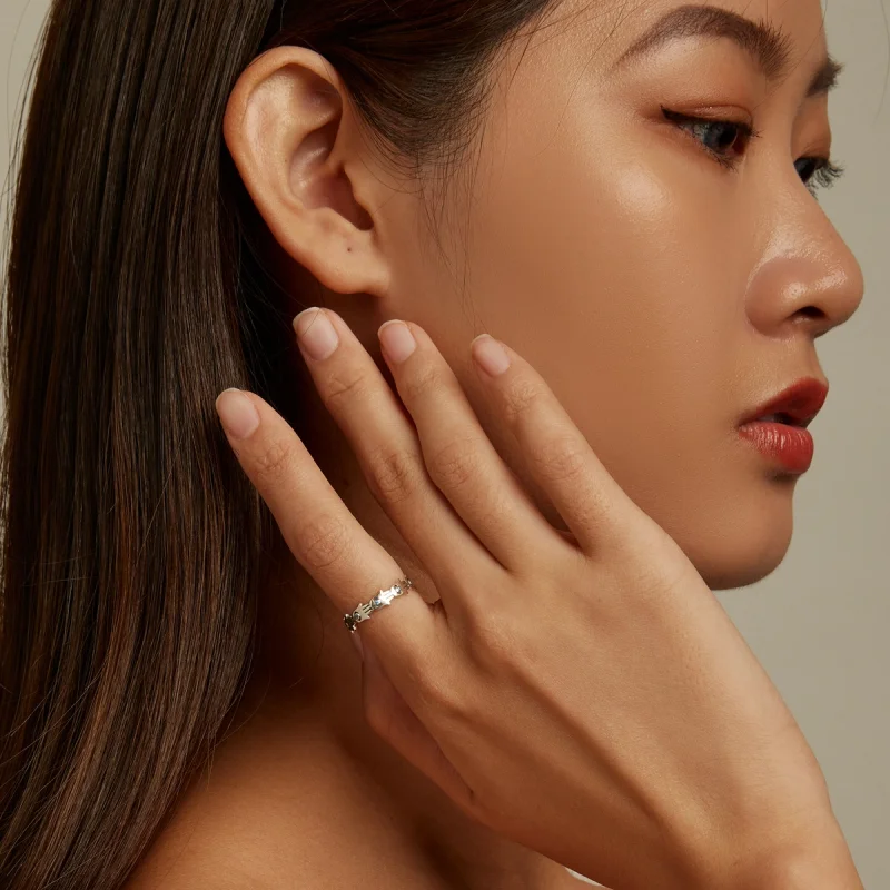 (afbeelding voor) Pandora Style Hand van Fatima Open Ring - BSR237 - Bekijken 8