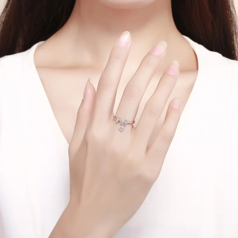 (afbeelding voor) Pandora Style Hartslot Ring - SCR466 - Bekijken 7