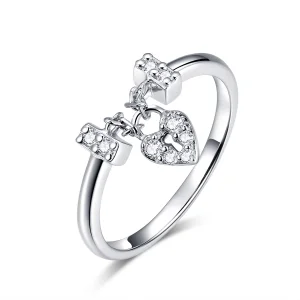 (afbeelding voor) Pandora Style Hartslot Ring - SCR466