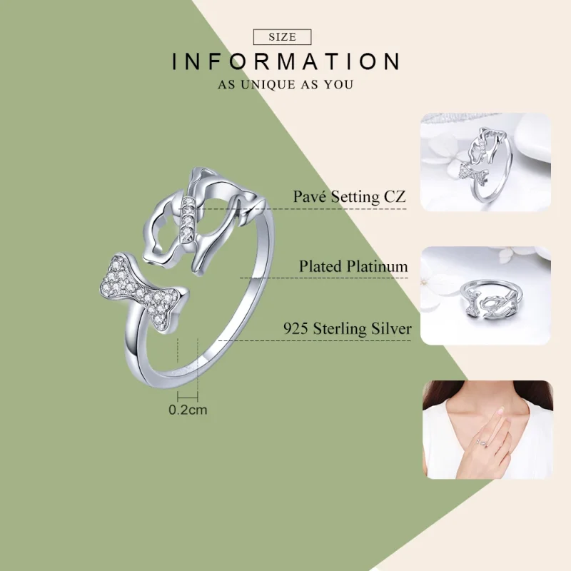 (afbeelding voor) Pandora Style Hondenbedrijf Open Ring - SCR416 - Bekijken 3