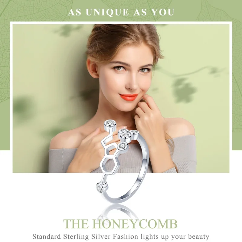 (afbeelding voor) Pandora Style Honingraat Ring - SCR433 - Bekijken 2