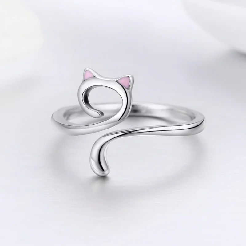 (afbeelding voor) Pandora Style Katten verliefd Open Ring - SCR341 - Bekijken 5