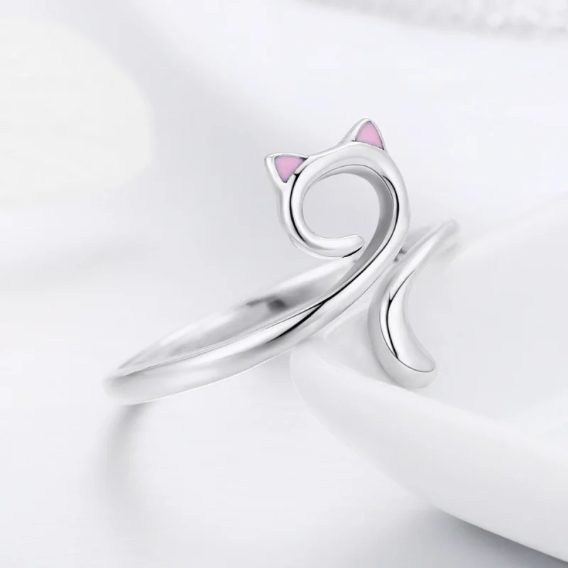 (afbeelding voor) Pandora Style Katten verliefd Open Ring - SCR341 - Bekijken 6