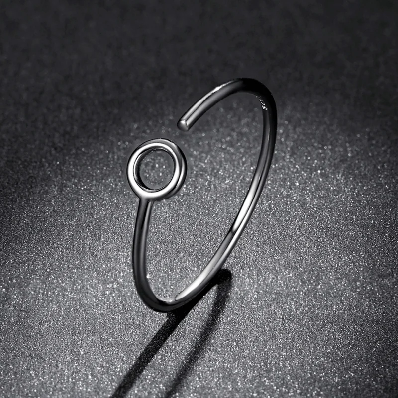 (afbeelding voor) Pandora Style Kleine Cirkel Open Ring - BSR204 - Bekijken 5