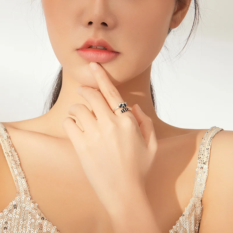 (afbeelding voor) Pandora Style kleine wasbeer Open Ring - SCR652 - Bekijken 5