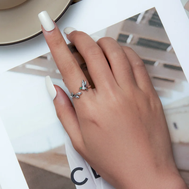 (afbeelding voor) Pandora Style Kolibrie Open Ring - SCR871 - Bekijken 4