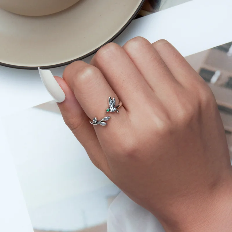 (afbeelding voor) Pandora Style Kolibrie Open Ring - SCR871 - Bekijken 5