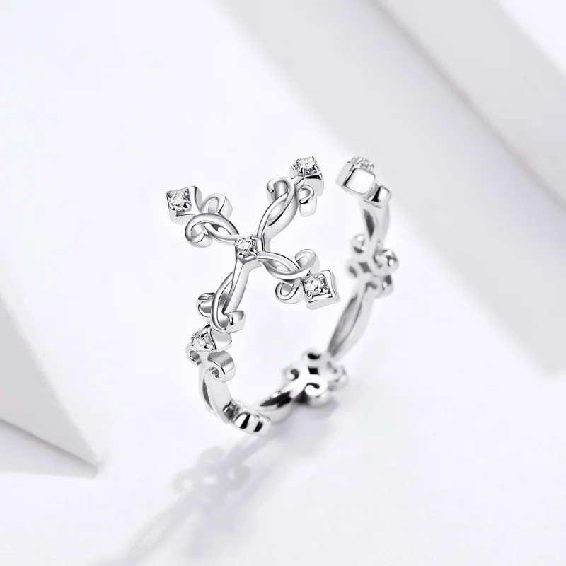 (afbeelding voor) Pandora Style Kruis Open Ring - BSR041 - Bekijken 2
