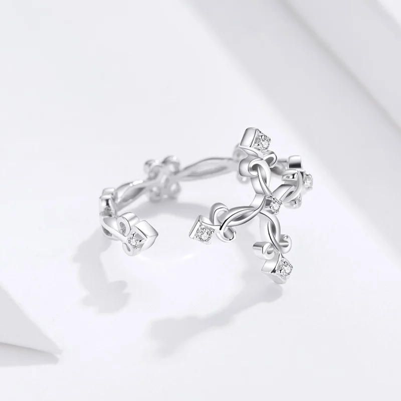 (afbeelding voor) Pandora Style Kruis Open Ring - BSR041 - Bekijken 5
