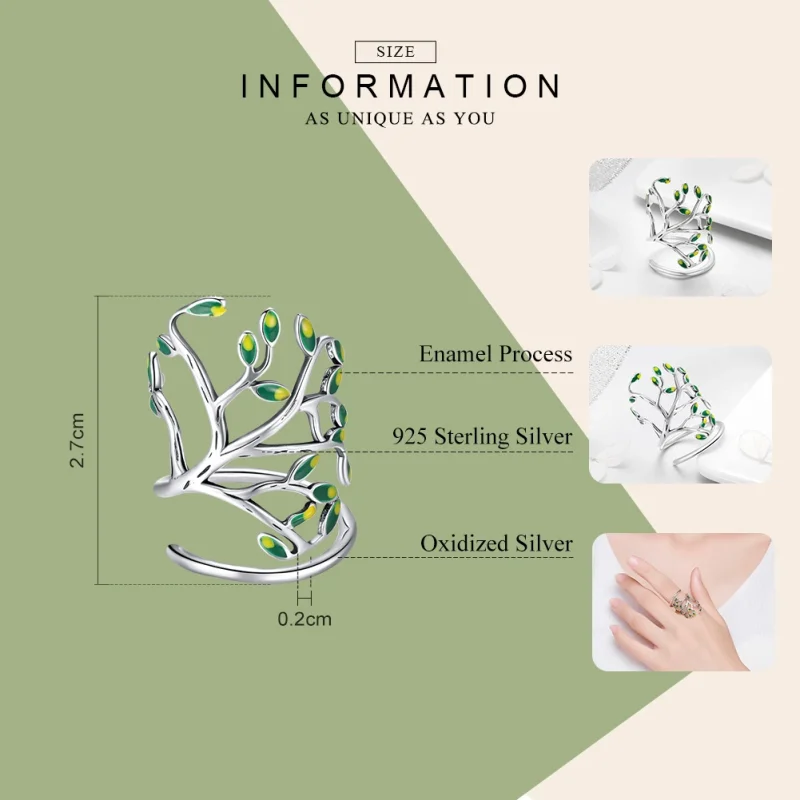 (afbeelding voor) Pandora Style Levensboom Ring - SCR454 - Bekijken 3