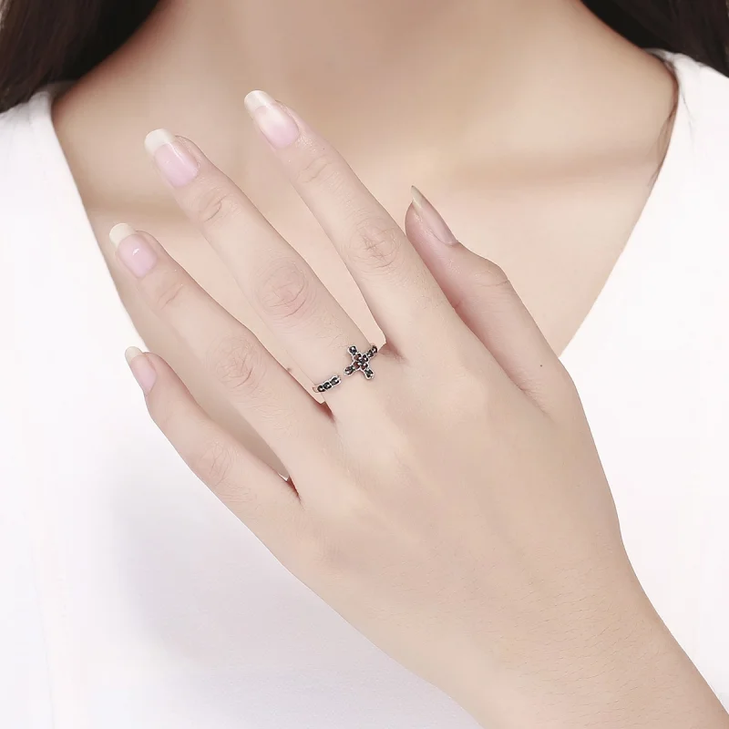 (afbeelding voor) Pandora Style Licht van het kruis Open Ring - SCR447 - Bekijken 7