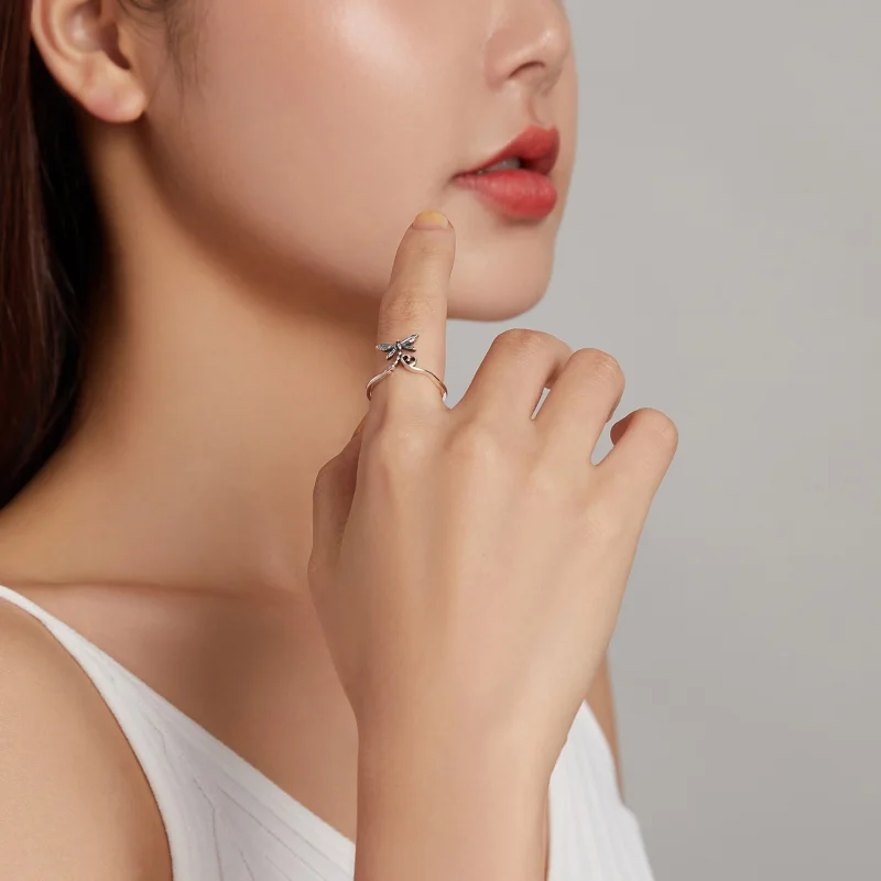 (afbeelding voor) Pandora Style Liefde Dragonfly Open Ring - SCR734 - Bekijken 7