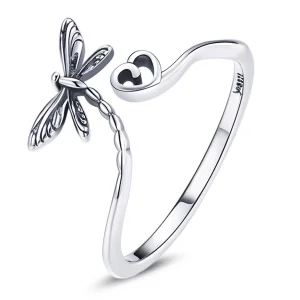 (afbeelding voor) Pandora Style Liefde Dragonfly Open Ring - SCR734