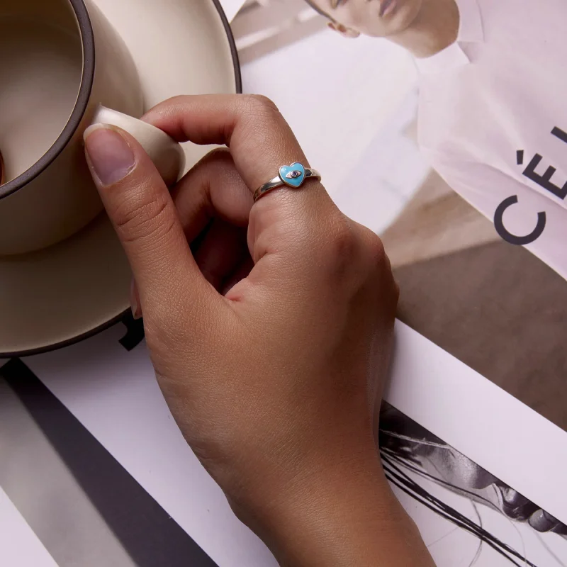 (afbeelding voor) Pandora Style Liefde Duivel Ogen Open Ring - SCR806 - Bekijken 5