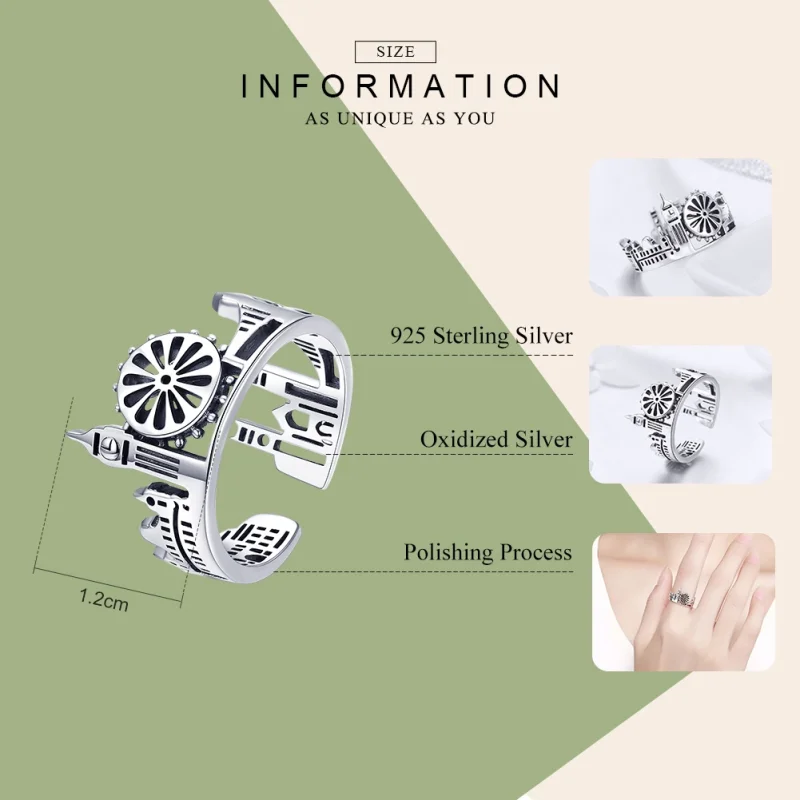(afbeelding voor) Pandora Style Londen Open Ring - SCR474 - Bekijken 3