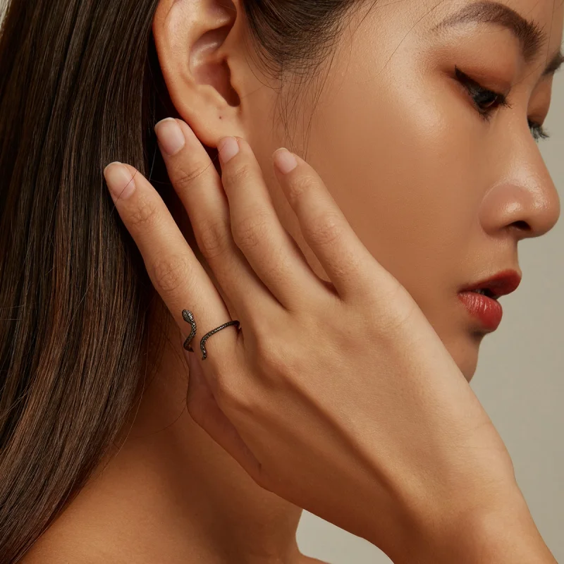 (afbeelding voor) Pandora Style Mystieke Slang Open Ring - BSR236 - Bekijken 8