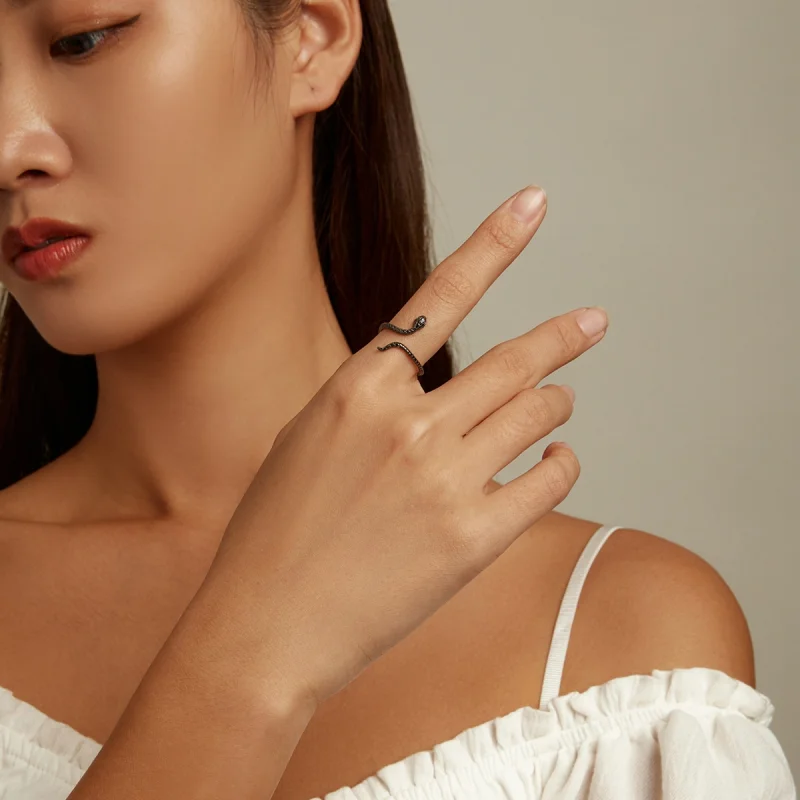 (afbeelding voor) Pandora Style Mystieke Slang Open Ring - BSR236 - Bekijken 9