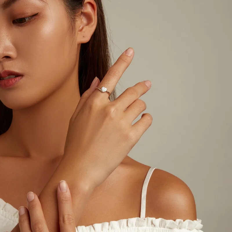 (afbeelding voor) Pandora Style Opaal Liefde Open Ring - BSR234 - Bekijken 6