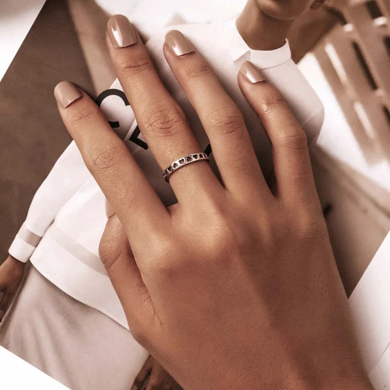 (afbeelding voor) Pandora Style Opengewerkt Hart Open Ring - SCR765 - Bekijken 5