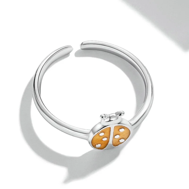 (afbeelding voor) Pandora Style Oranje Lieveheersbeestje Open Ring - SCR774 - Bekijken 4