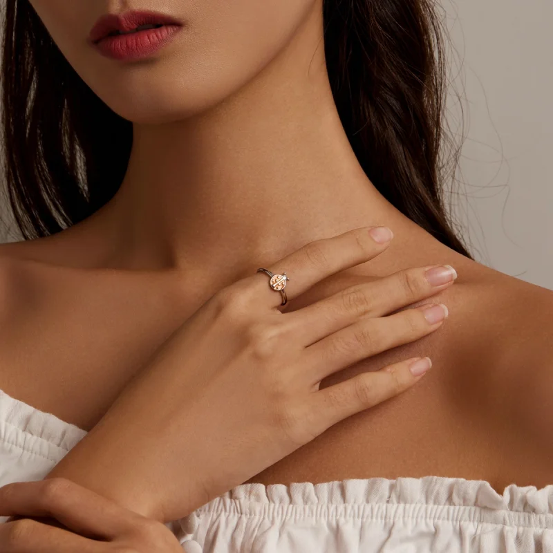 (afbeelding voor) Pandora Style Oranje Lieveheersbeestje Open Ring - SCR774 - Bekijken 5