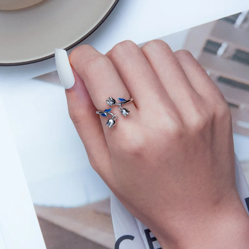 (afbeelding voor) Pandora Style Orchidee Open Ring - BSR287 - Bekijken 5