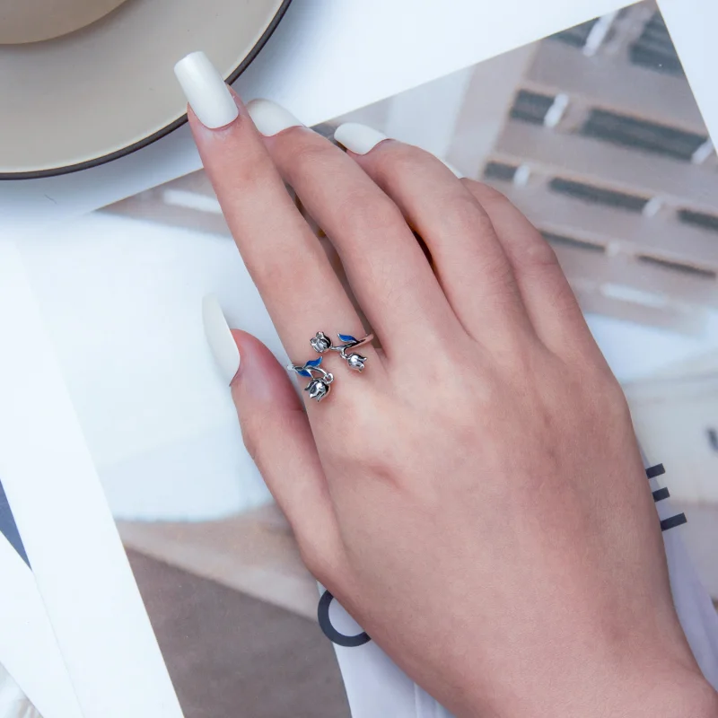 (afbeelding voor) Pandora Style Orchidee Open Ring - BSR287 - Bekijken 6