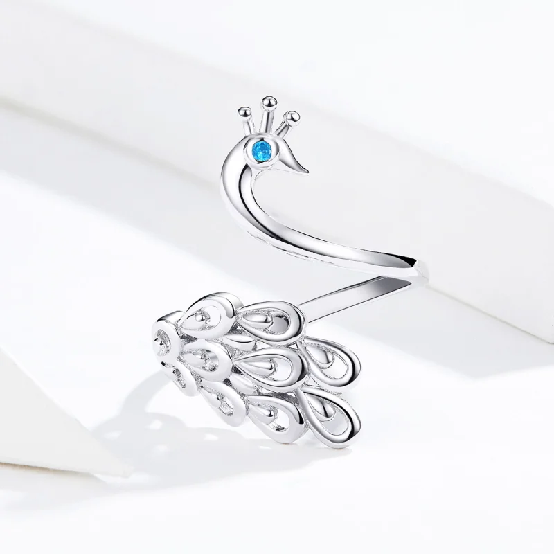 (afbeelding voor) Pandora Style Pauw Open Ring - SCR592 - Bekijken 3