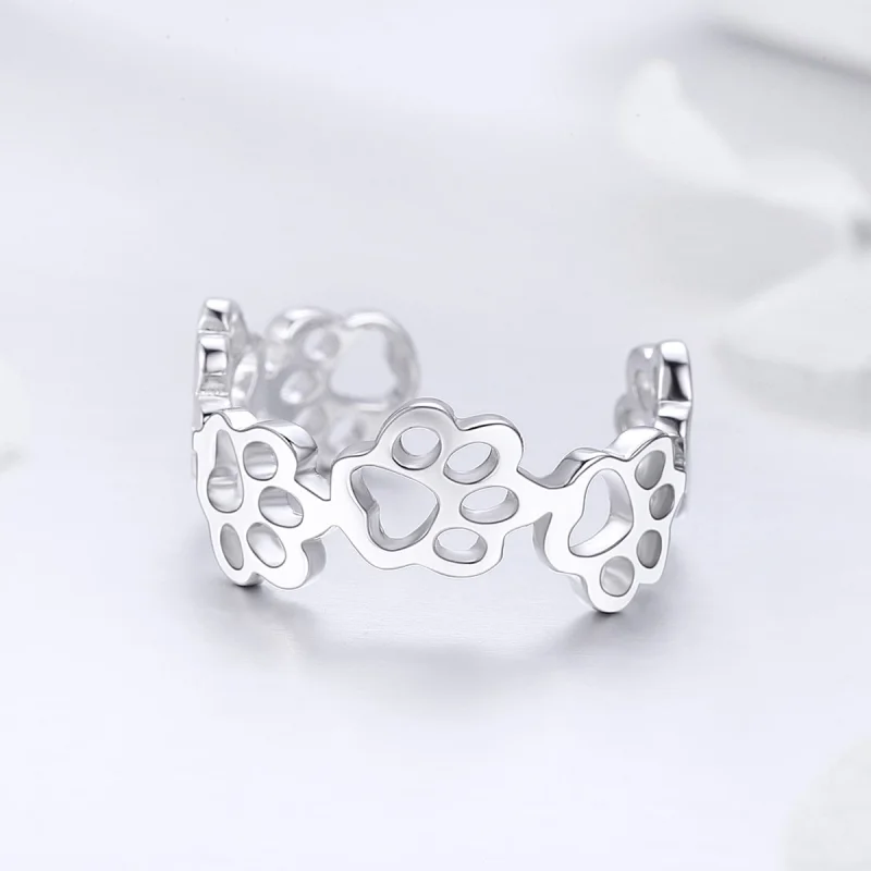 (afbeelding voor) Pandora Style Pootpad Open Ring - SCR424 - Bekijken 5