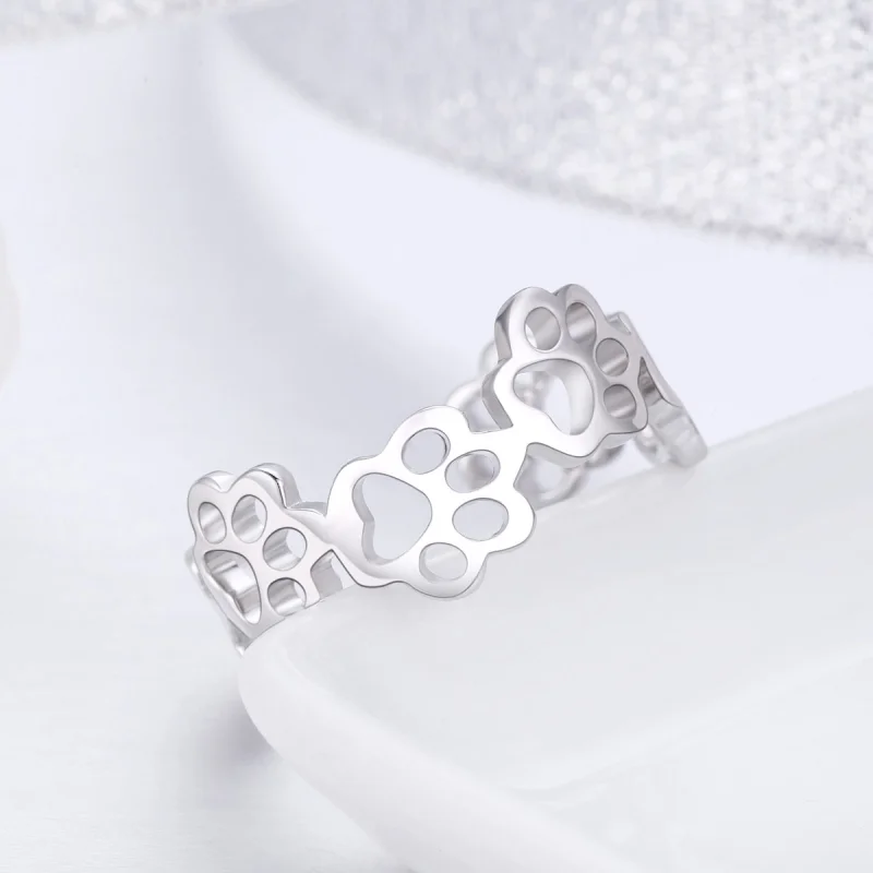 (afbeelding voor) Pandora Style Pootpad Open Ring - SCR424 - Bekijken 6