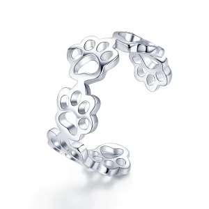 (afbeelding voor) Pandora Style Pootpad Open Ring - SCR424