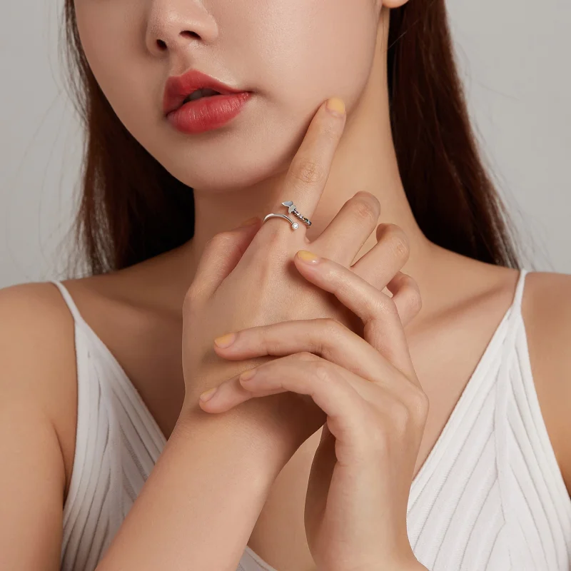 (afbeelding voor) Pandora Style Regenboogvlinder Open Ring - SCR730 - Bekijken 7