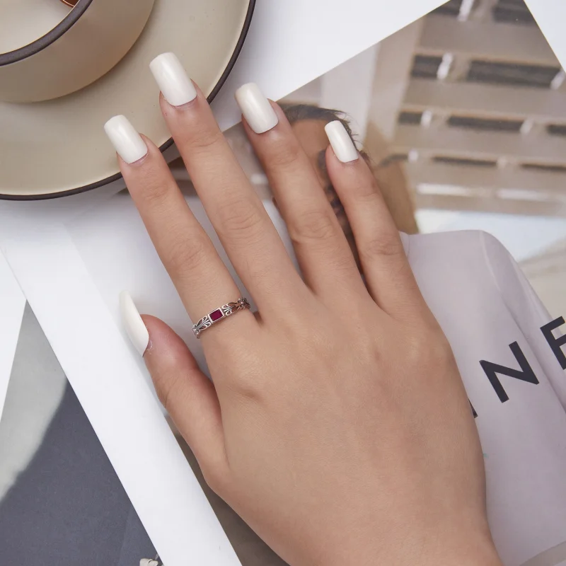 (afbeelding voor) Pandora Style Retro Patroon Open Ring - SCR880 - Bekijken 5