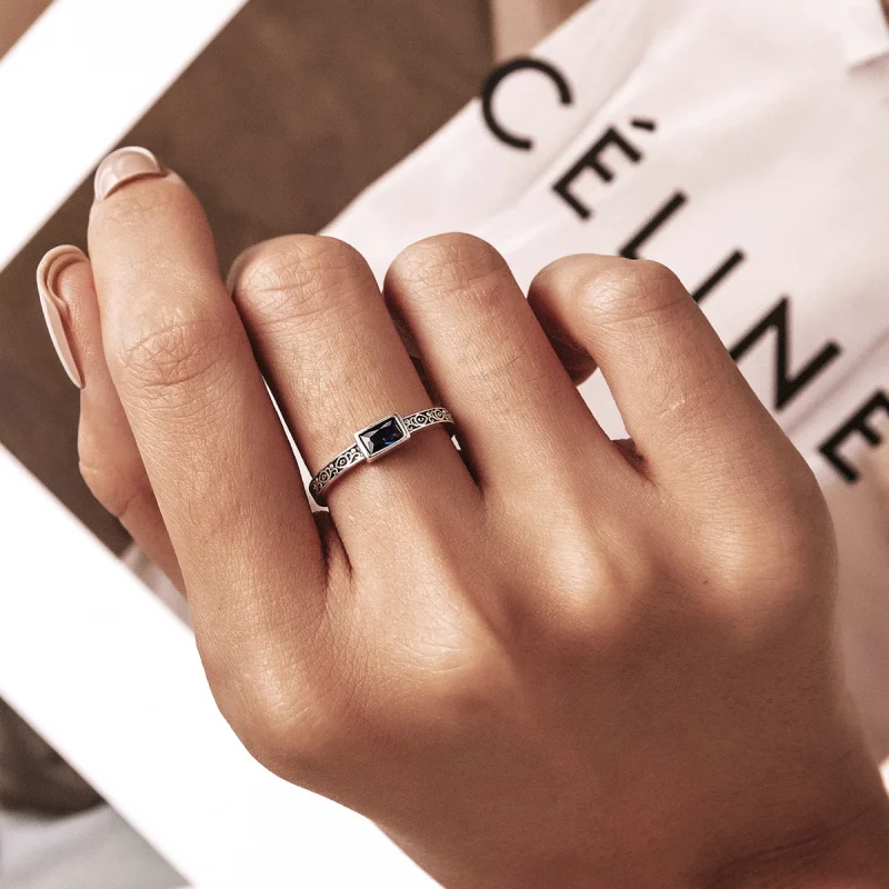 (afbeelding voor) Pandora Style Retro Patroon - Zirkonium Open Ring - SCR768 - Bekijken 6