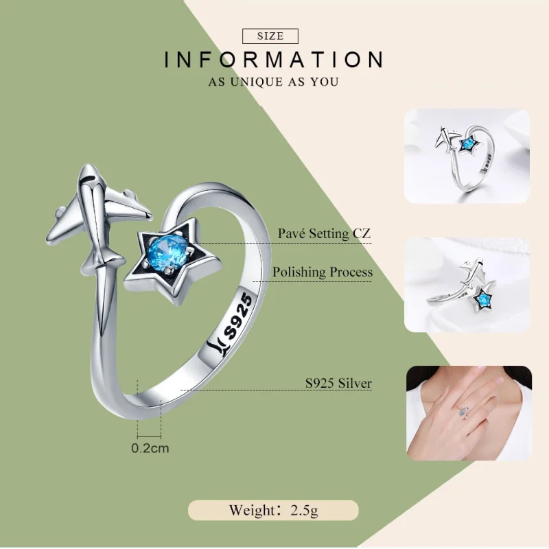 (afbeelding voor) Pandora Style Star Tours Open Ring - SCR322 - Bekijken 7