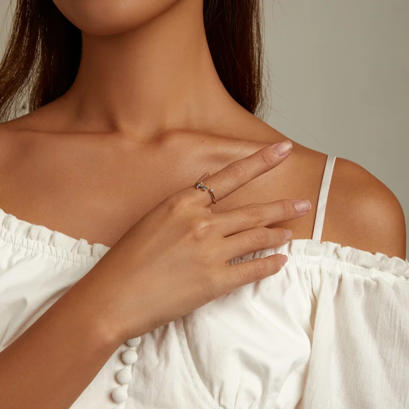 (afbeelding voor) Pandora Style Ster Open Ring - SCR769 - Bekijken 7