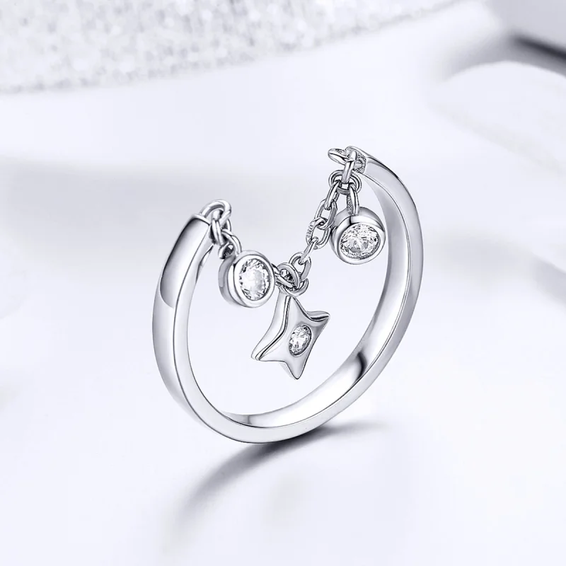 (afbeelding voor) Pandora Style Sterrenhemel Open Ring - SCR408 - Bekijken 5