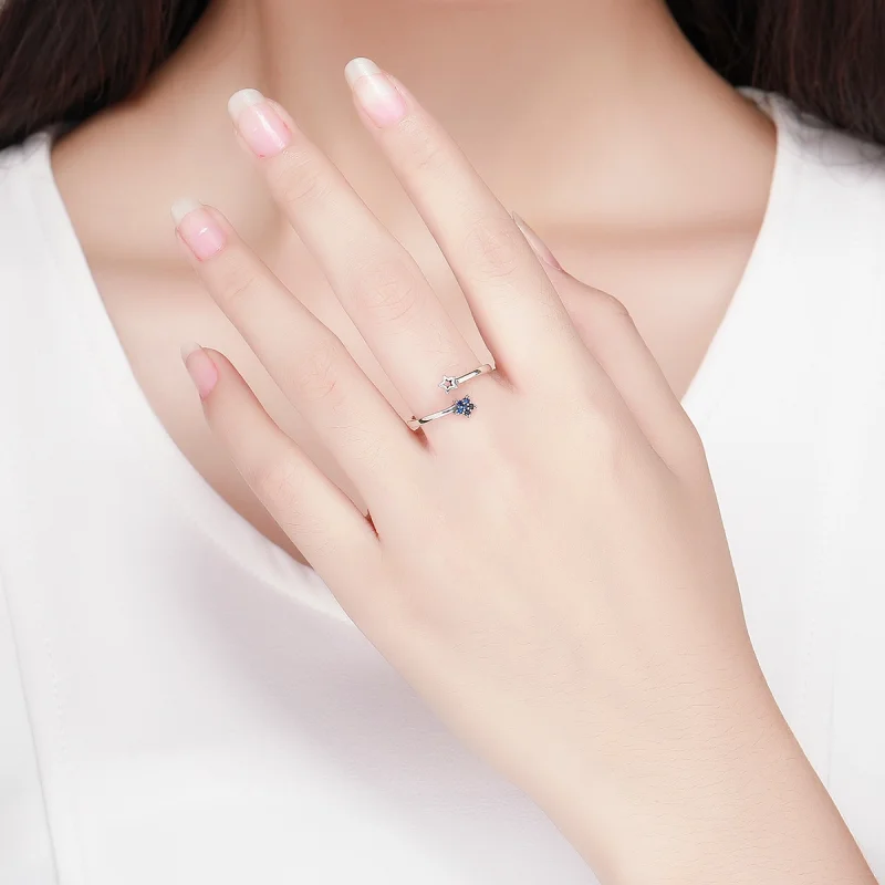 (afbeelding voor) Pandora Style Sterrenhemel Open Ring - SCR437 - Bekijken 8