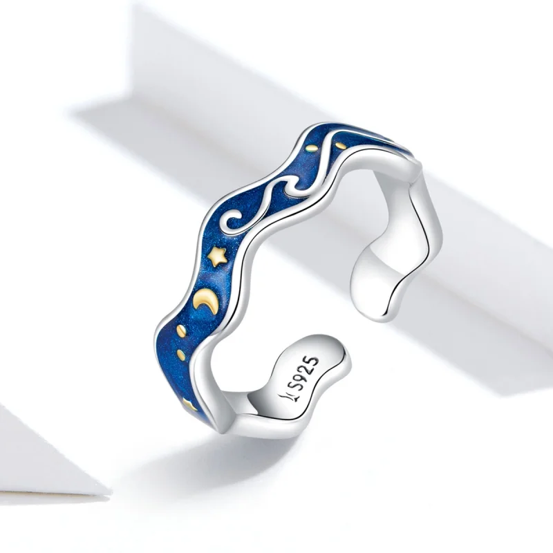 (afbeelding voor) Pandora Style Sterrenhemel van Van Gogh Open Ring - SCR608 - Bekijken 2