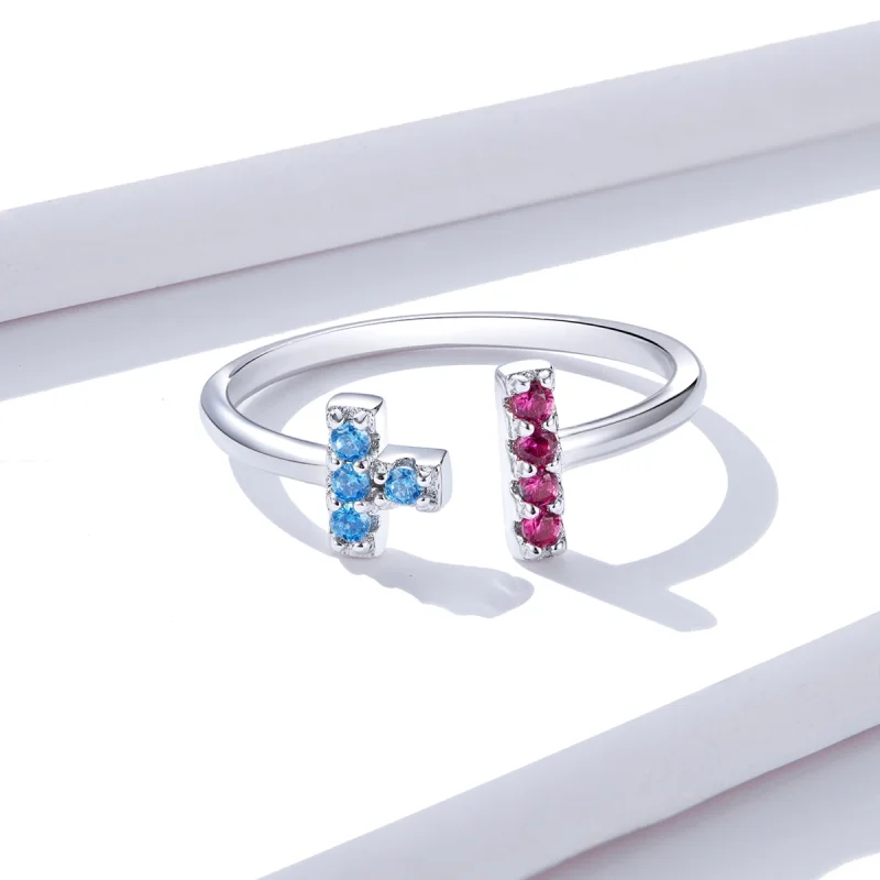 (afbeelding voor) Pandora Style Tetris Open Ring - BSR114 - Bekijken 2