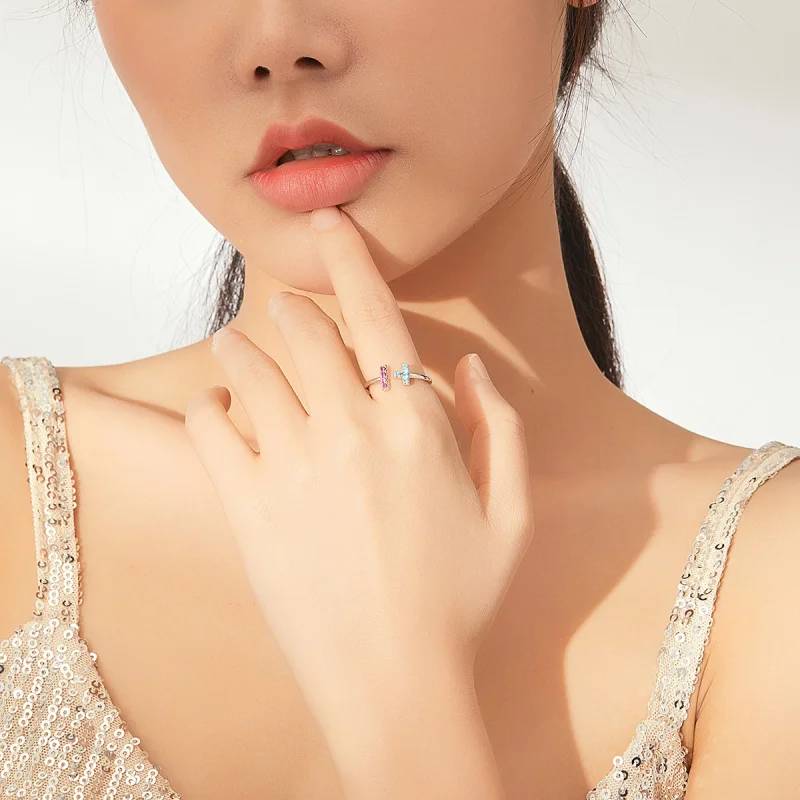 (afbeelding voor) Pandora Style Tetris Open Ring - BSR114 - Bekijken 8