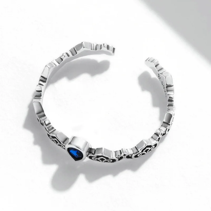 (afbeelding voor) Pandora Style Vintage patroon - waterdruppels Open Ring - SCR767 - Bekijken 4