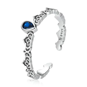 (afbeelding voor) Pandora Style Vintage patroon - waterdruppels Open Ring - SCR767