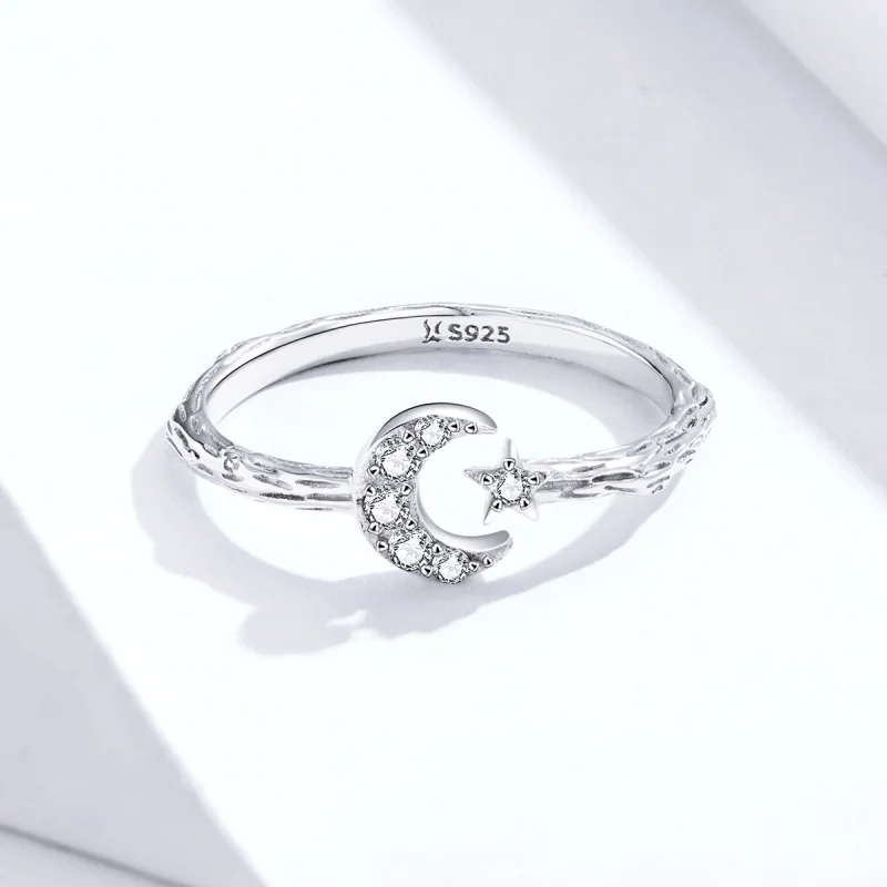 (afbeelding voor) Pandora Style Vintage Sterren Maan Open Ring - SCR638 - Bekijken 3