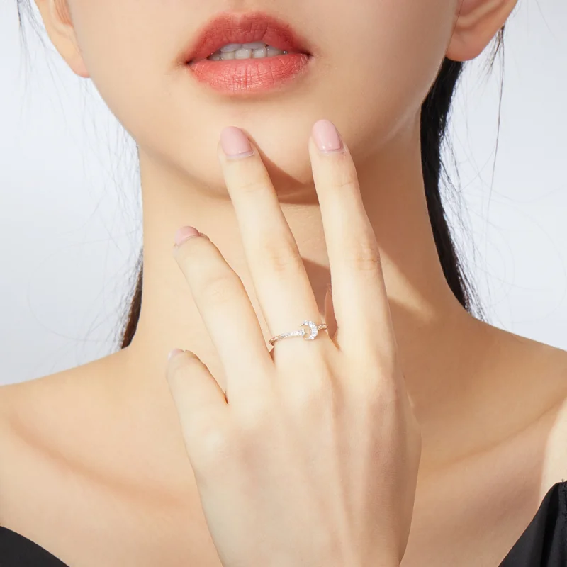 (afbeelding voor) Pandora Style Vintage Sterren Maan Open Ring - SCR638 - Bekijken 5