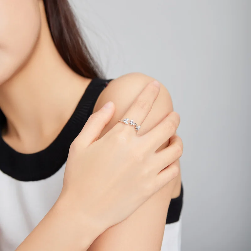 (afbeelding voor) Pandora Style Vlinder Open Ring - SCR704 - Bekijken 6